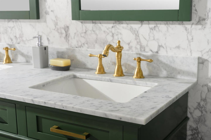 Legion Furniture WLF2260 Series 60” Double Sink Vanity in Vogue Green with Carrara Marble White Top