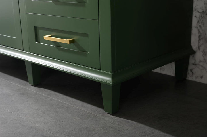 Legion Furniture WLF2260 Series 60" Single Sink Vanity in Vogue Green with Carrara Marble White Top