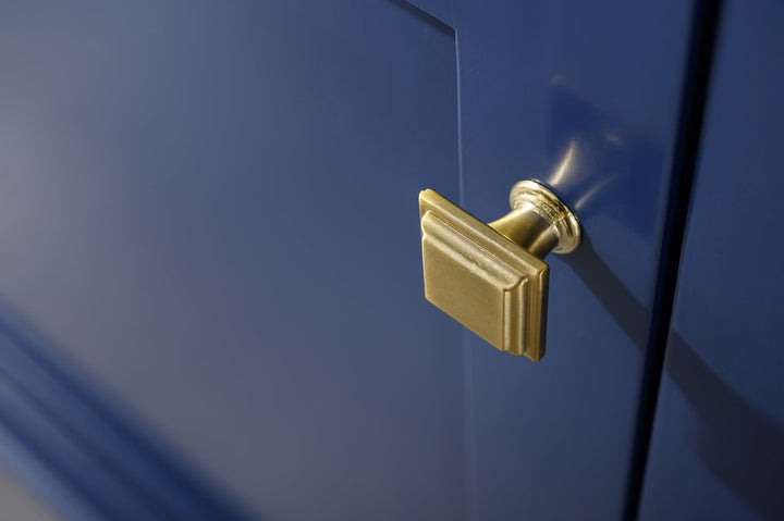 Legion Furniture WLF2200 Series 72” Double Sink Vanity in Blue with Carrara Marble White Top