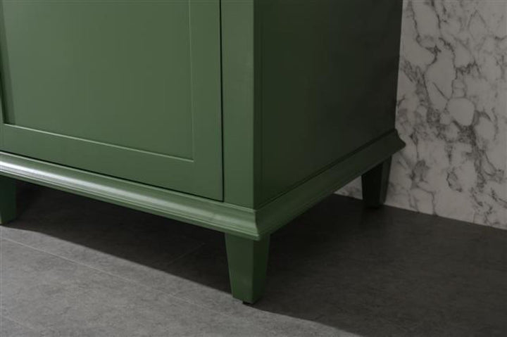 Legion Furniture WLF2272 Series 72” Double Sink Vanity in Vogue Green with Carrara Marble White Top