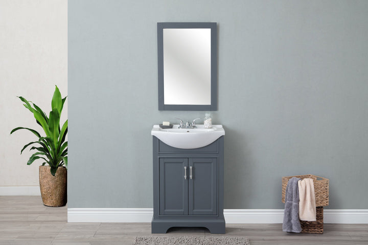 Legion Furniture WLF6046 Series 24" Single Sink Vanity in Dark Gray