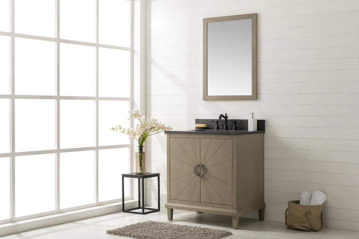 Legion Furniture WLF7040 Series 30" Single Sink Vanity in Antique Gray with Blue Limestone Top