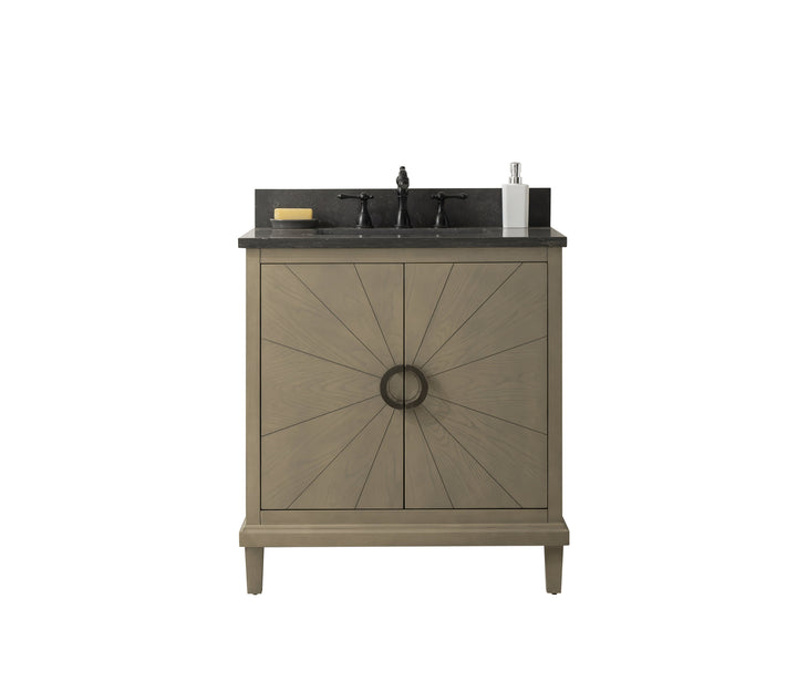 Legion Furniture WLF7040 Series 30" Single Sink Vanity in Antique Gray with Blue Limestone Top