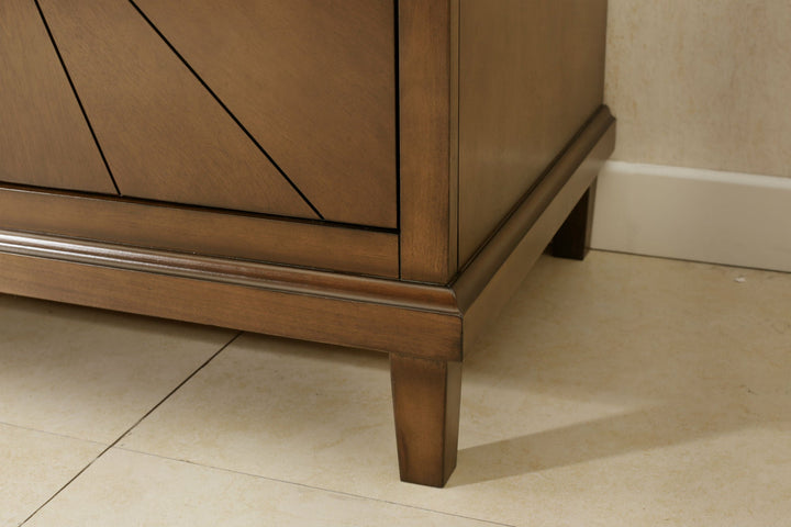 Legion Furniture WLF7040 Series 30” Single Sink Vanity in Antique Coffee with Carrara Marble White Top