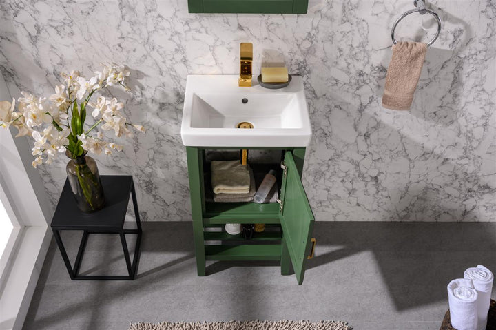 Legion Furniture WLF9018 Series 18” Single Sink Vanity in Vogue Green