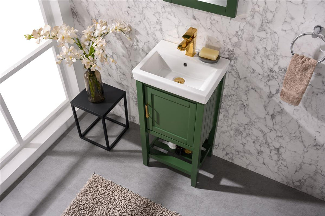 Legion Furniture WLF9018 Series 18” Single Sink Vanity in Vogue Green