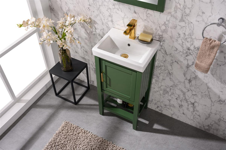Legion Furniture WLF9018 Series 18” Single Sink Vanity in Vogue Green