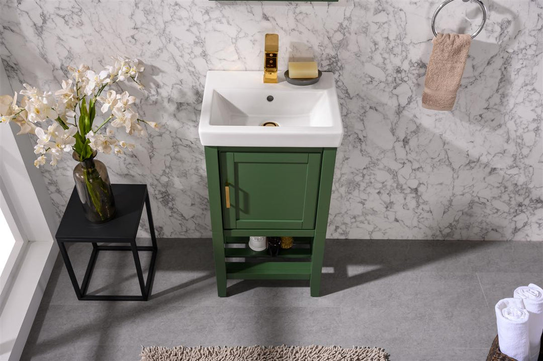 Legion Furniture WLF9018 Series 18” Single Sink Vanity in Vogue Green