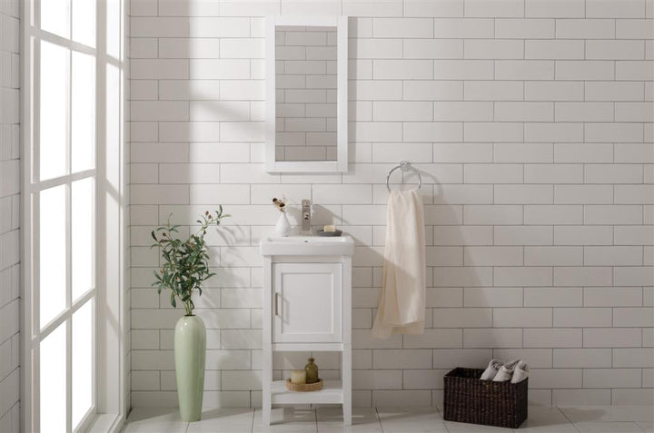 Legion Furniture WLF9018 Series 18” Single Sink Vanity in White