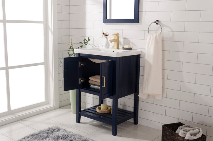 Legion Furniture WLF9024 Series KD 24” Single Sink Vanity in Blue
