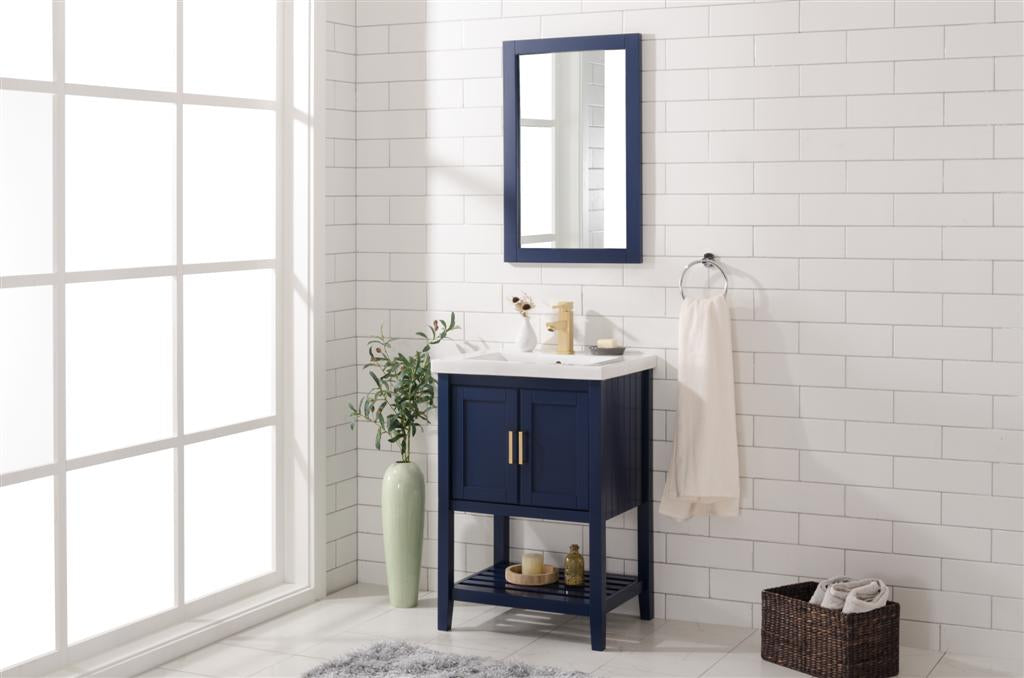 Legion Furniture WLF9024 Series KD 24” Single Sink Vanity in Blue