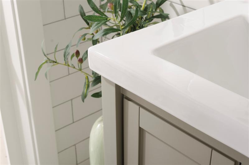Legion Furniture 24" Kd White Gray Sink Vanity - WLF9024-RL