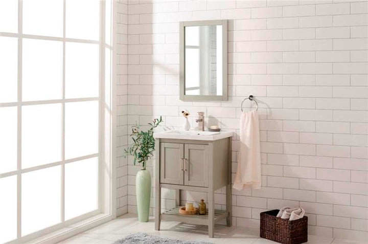 Legion Furniture 24" Kd White Gray Sink Vanity - WLF9024-RL