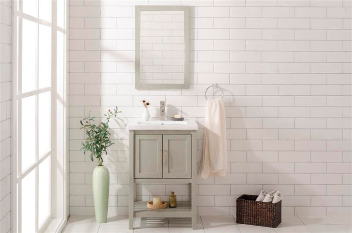 Legion Furniture 24" Kd White Gray Sink Vanity - WLF9024-RL