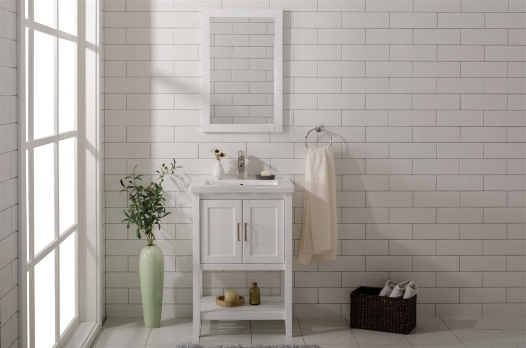 Legion Furniture WLF9024 Series KD 24” Single Sink Vanity in White