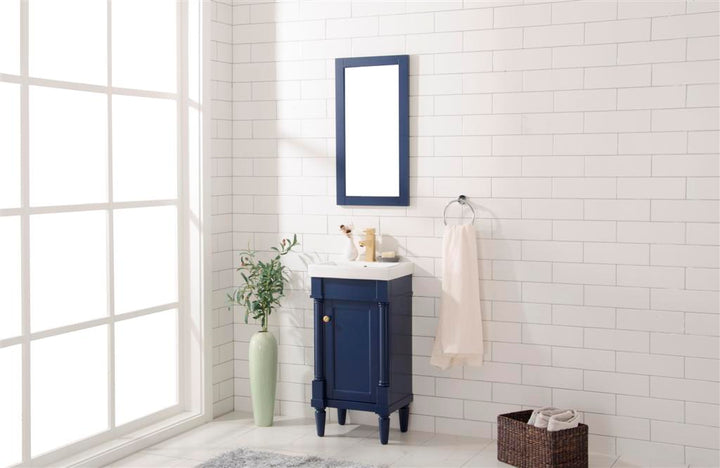 Legion Furniture WLF9218 Series 18" Single Sink Vanity in Blue