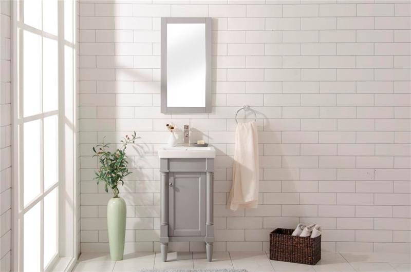 Legion Furniture WLF9218 Series 18" Single Sink Vanity in Gray