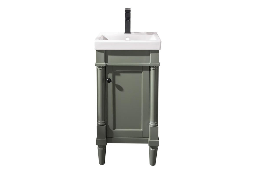 Legion Furniture WLF9218 Series 18" Single Sink Vanity in Pewter Green
