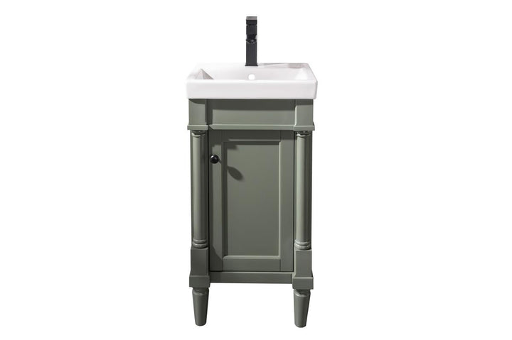 Legion Furniture WLF9218 Series 18" Single Sink Vanity in Pewter Green
