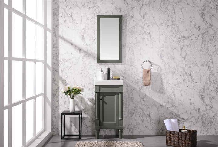 Legion Furniture WLF9018 Series 16” x 32” Mirror in Pewter Green
