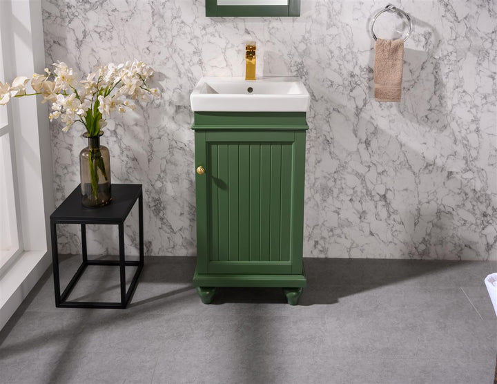 Legion Furniture WLF9218 Series 18" Single Sink Vanity in Vogue Green