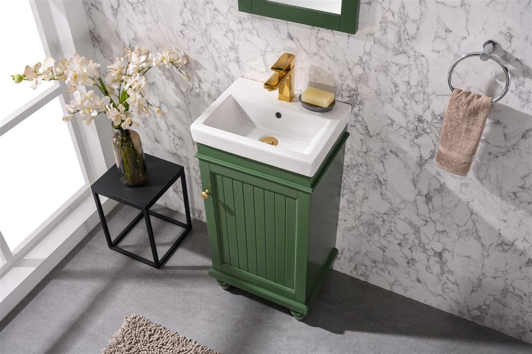 Legion Furniture WLF9318 Series 18" Single Sink Vanity in Vogue Green