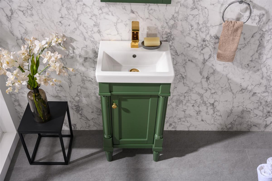 Legion Furniture WLF9218 Series 18" Single Sink Vanity in Vogue Green