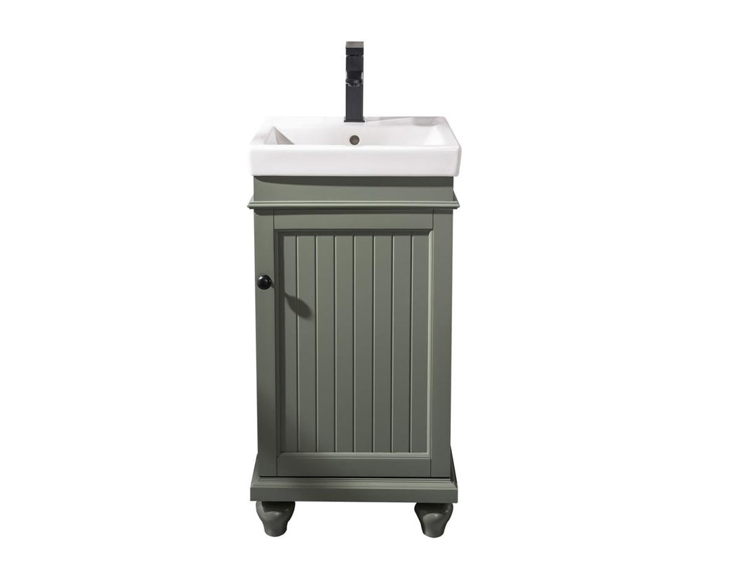 Legion Furniture WLF9318 Series 18" Single Sink Vanity in Pewter Green