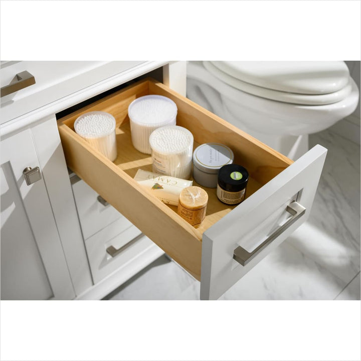 Legion Furniture WLF2236 Series 36” Single Sink Vanity in White with Carrara Marble White Top