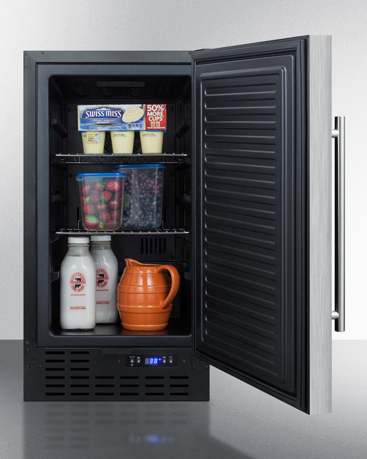 Summit 18" Wide Built-In All-Refrigerator - FF1843BSS