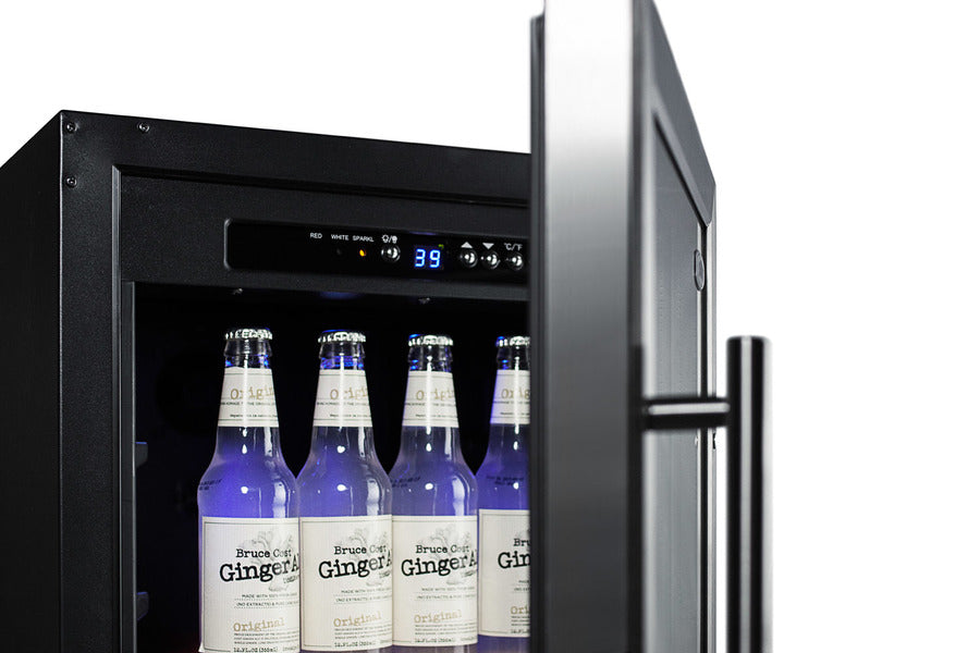 Summit 18" Wide Built-In Beverage Center with Black Cabinet ADA Compliant - SCR1841BADA