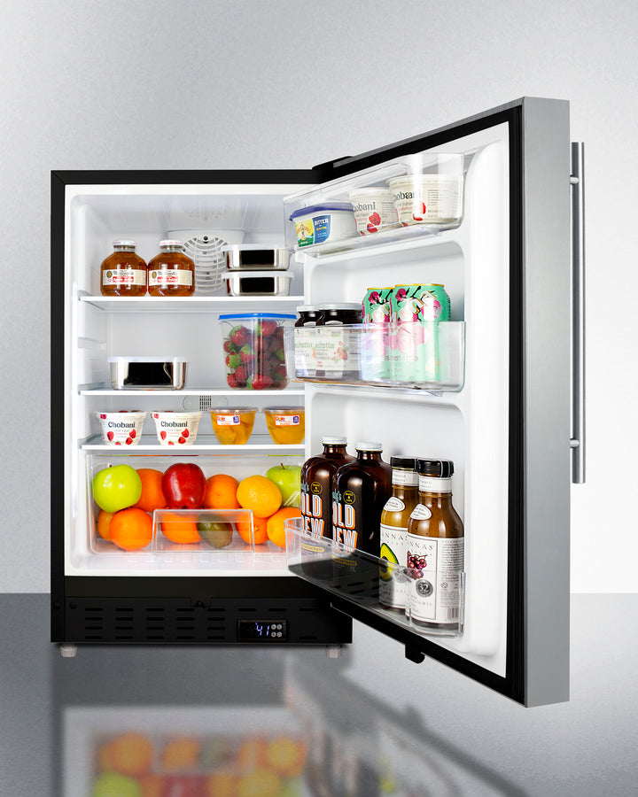 Summit 20" Wide Built-In All-Refrigerator ADA Compliant - ALR47BCSSHV