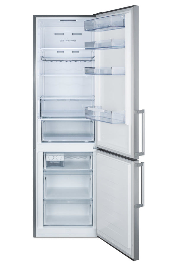 Summit 24" Wide Bottom Freezer Refrigerator with Fingerprint-Resistant Doors - FFBF192SS