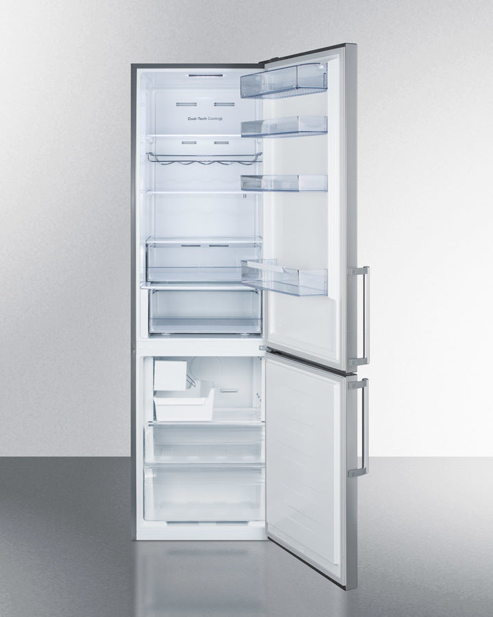 Summit 24" Wide Bottom Freezer Refrigerator With Icemaker - FFBF192SSIM