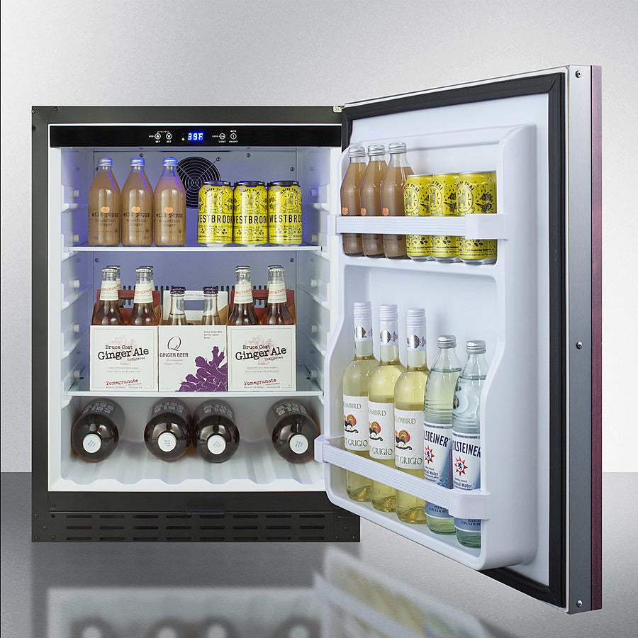 Summit 24" Wide Built-In All-Refrigerator ADA Compliant - AL55IF