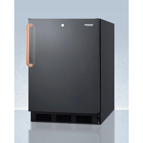 Summit 24" Wide Built-In All-Refrigerator with Antimicrobial Pure Copper Handle ADA Compliant - FF7LBLKBITBCADA