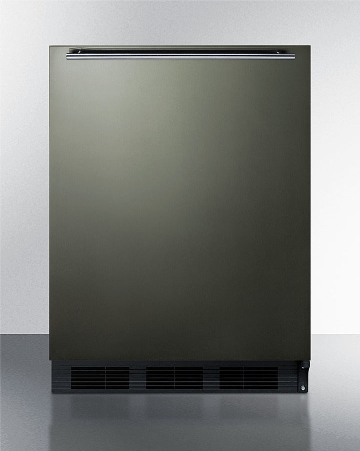 Summit 24" Wide Built-In All-Refrigerator With Horizontal Handle - FF63BKBIKSHH