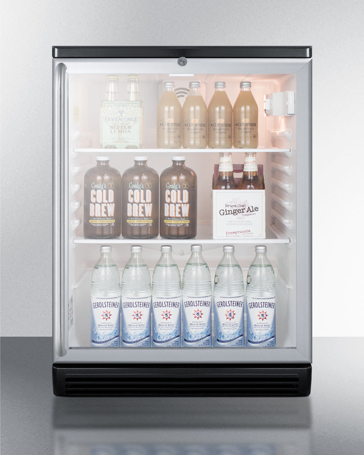 Summit 24" Wide Built-In Beverage Center with Full-Length Towel Bar Handle - SCR600BGLBISH