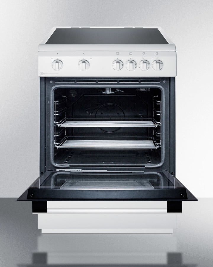 Summit 24" Wide Smooth Top Electric Range - CLRE24WH