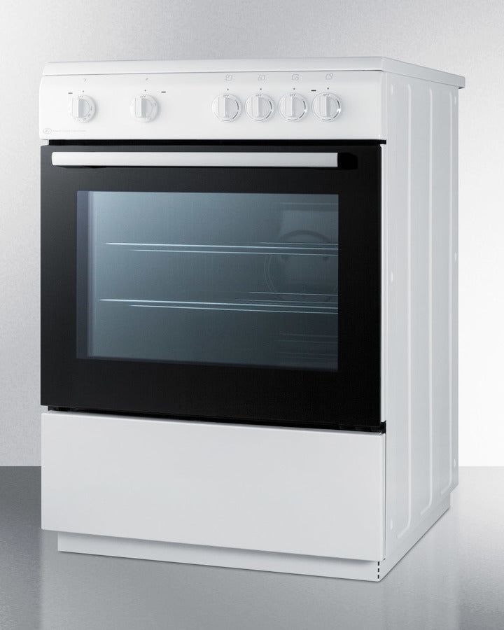 Summit 24" Wide Smooth Top Electric Range - CLRE24WH