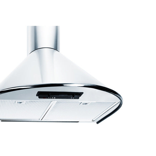Summit 24" Wide Wall-Mounted Range Hood in Stainless Steel with Curved Canopy - SEH6624C