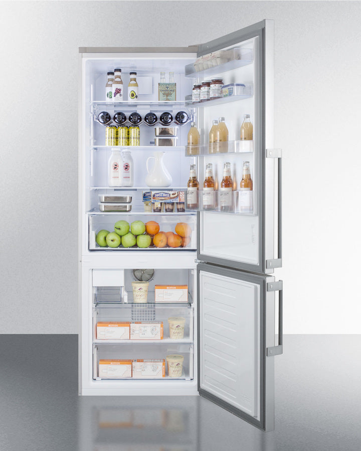 Summit 28" Wide Bottom Freezer Refrigerator With Icemaker - FFBF287SSIM