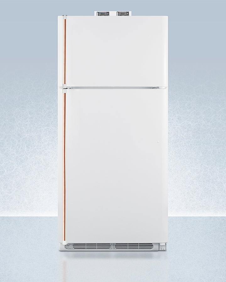 Summit 30" Wide Break Room Refrigerator-Freezer with Antimicrobial Pure Copper Handle - BKRF18WCP