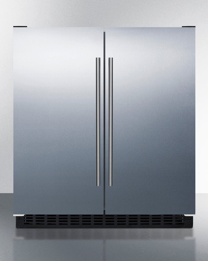 Summit 30" Wide Built-In Refrigerator-Freezer with Stainless Steel Exterior - FFRF3075WCSS