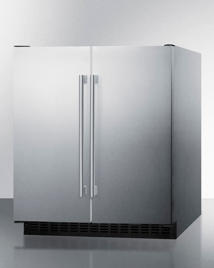 Summit 30" Wide Built-In Refrigerator-Freezer with Stainless Steel Exterior - FFRF3075WCSS