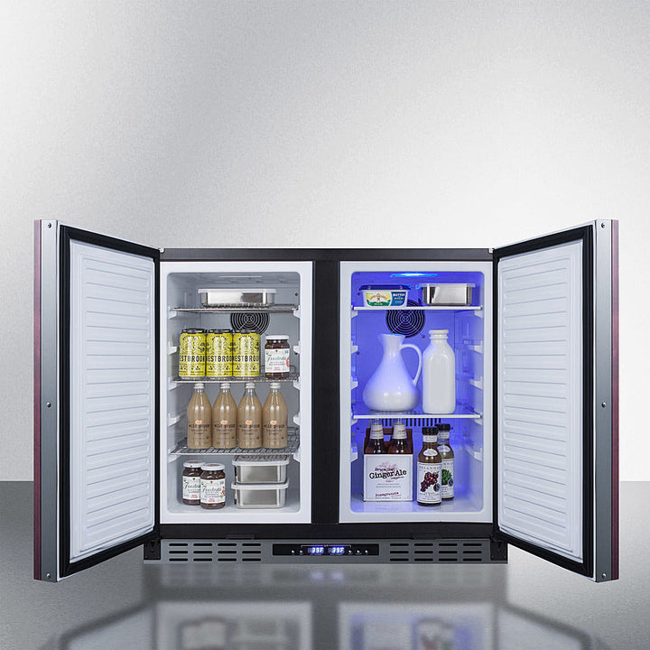 Summit 36" Wide Built-In Refrigerator-Freezer with Integrated Door Frame ADA Compliant - FFRF36IFADA