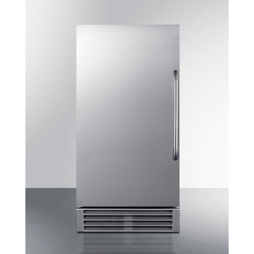 Summit Built-In 50 lb. Clear Icemaker Complete Stainless Steel Exterior - BIM44GCSS