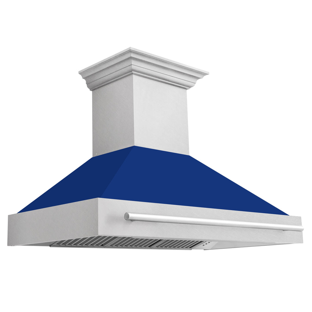 ZLINE 48 in. Fingerprint Resistant Stainless Steel Range Hood with Colored Shell Options (8654SNX-48)