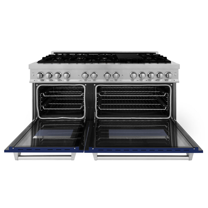 ZLINE 60 in. 7.4 cu. ft. Dual Fuel Range with Gas Stove and Electric Oven in Fingerprint Resistant Stainless Steel and Colored Door Options (RAS-60)