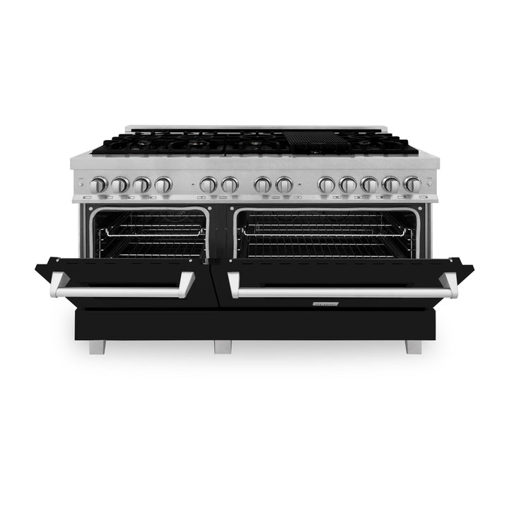 ZLINE 60 in. 7.4 cu. ft. Dual Fuel Range with Gas Stove and Electric Oven in Fingerprint Resistant Stainless Steel and Colored Door Options (RAS-60)